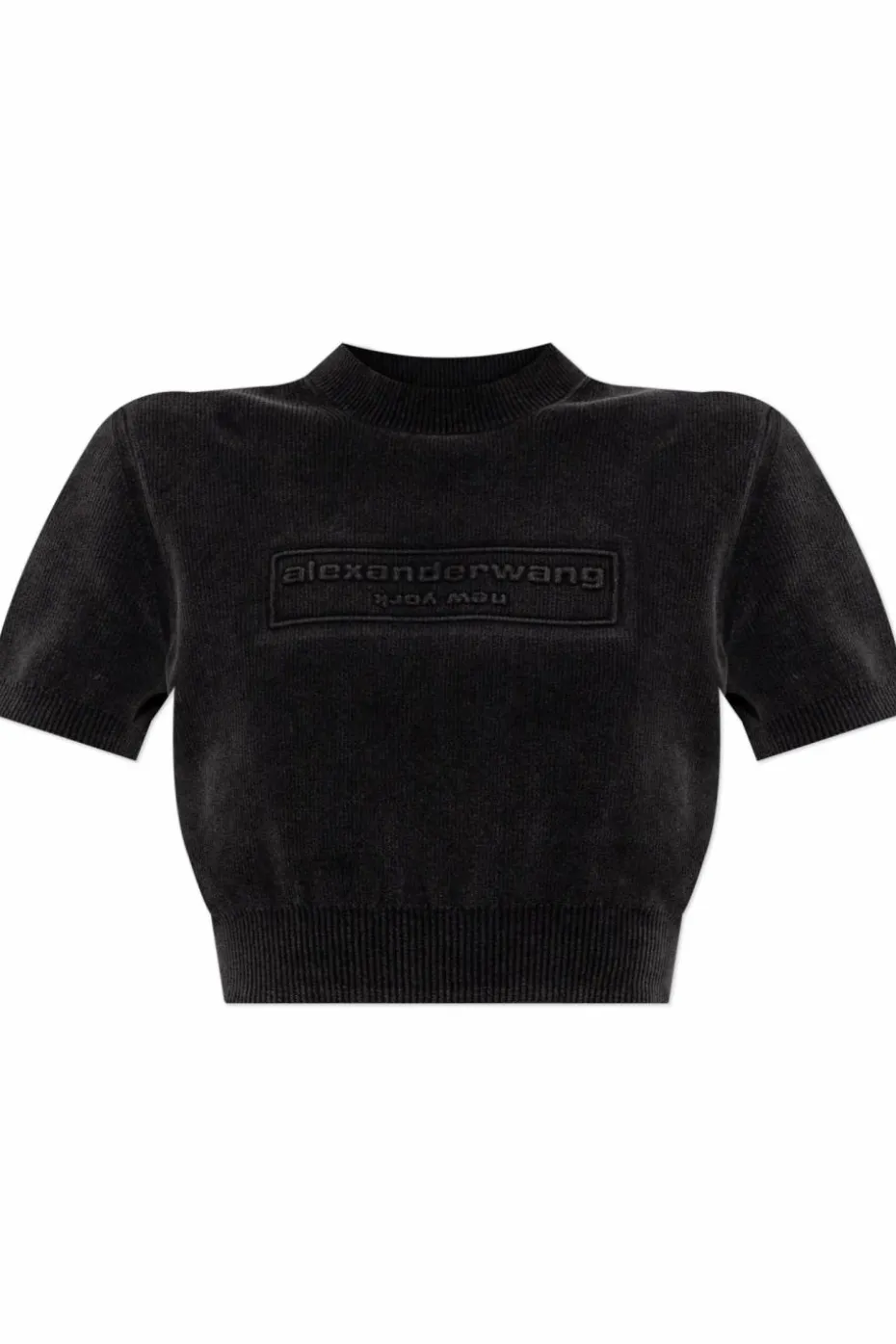 Alexander Wang CZARNY Top z wypukłym logo