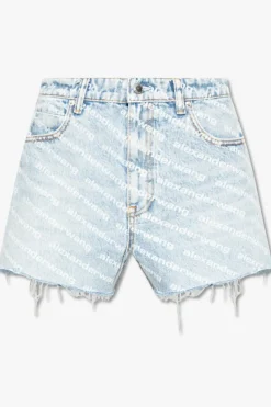 Alexander Wang jasnoniebieski Jeansowe szorty z logo