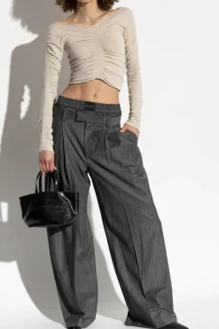 Alexander Wang kremowy Top z drapowaniami