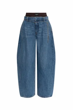 Alexander Wang NIEBIESKI Jeansy typu `Balloon`