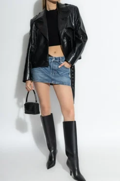 Alexander Wang NIEBIESKI Spódnica z dekoracyjnym wykończeniem
