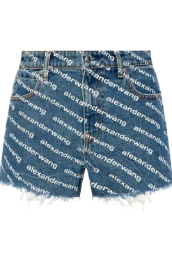 Alexander Wang NIEBIESKI Jeansowe szorty
