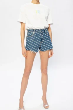 Alexander Wang NIEBIESKI Jeansowe szorty