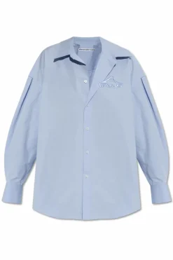 Alexander Wang NIEBIESKI Koszula z logo