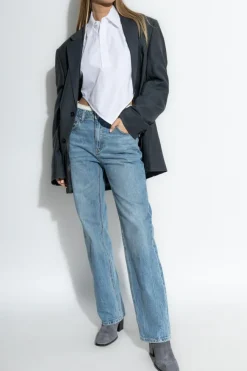 Alexander Wang NIEBIESKI Jeansy z dekoracyjnym wykończeniem