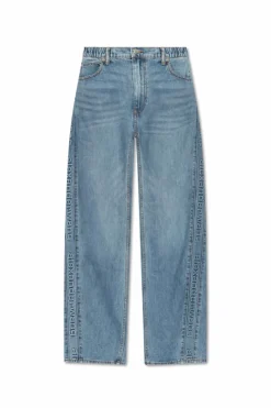 Alexander Wang NIEBIESKI Jeansy z szerokimi nogawkami