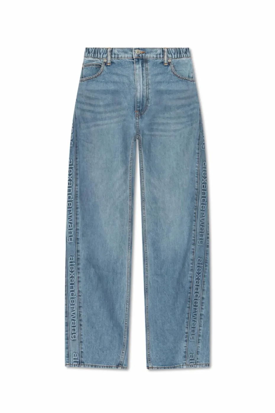 Alexander Wang NIEBIESKI Jeansy z szerokimi nogawkami
