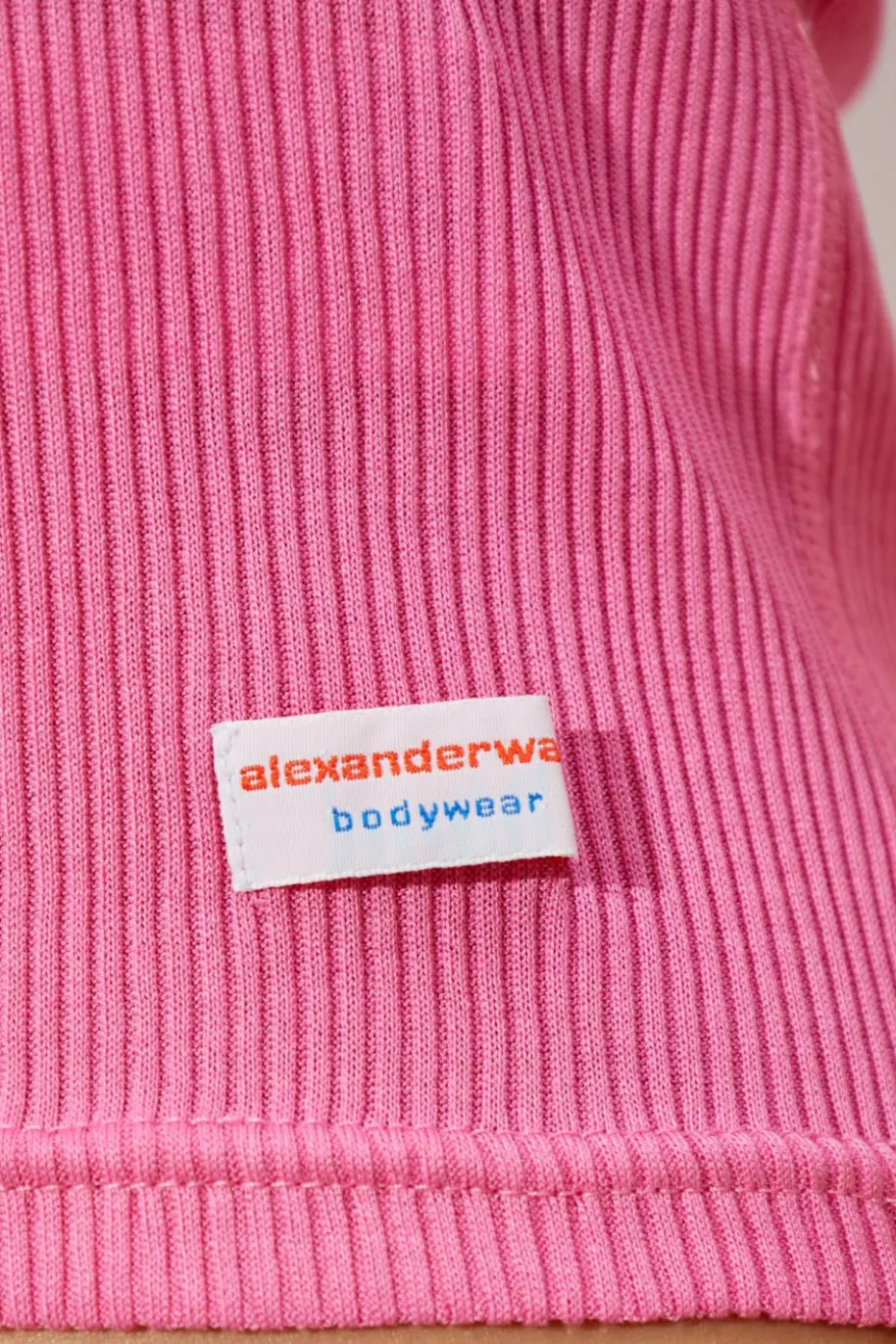 Alexander Wang RÓŻOWY Top bieliźniany z krótkimi rękawami