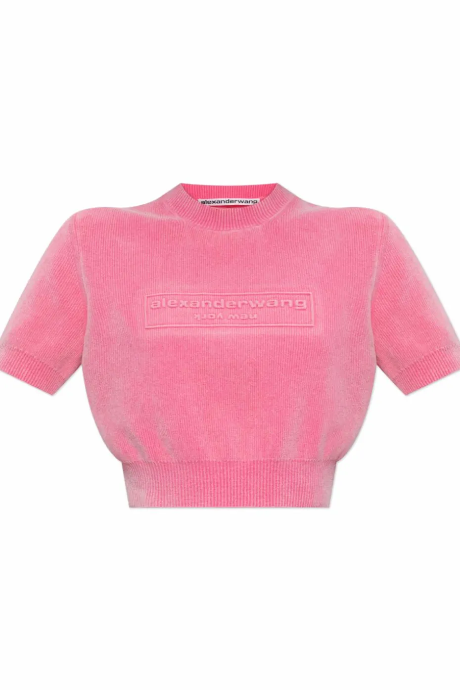 Alexander Wang RÓŻOWY Top z wypukłym logo