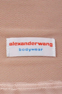 Alexander Wang RÓŻOWY Transparentny t-shirt bieliźniany