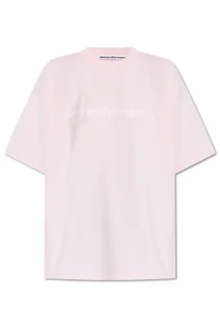 Alexander Wang RÓŻOWY T-shirt z o luźnym kroju
