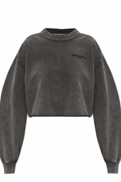 Alexander Wang SZARY Bluza z wyszytym logo
