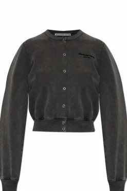 Alexander Wang SZARY Bluza z wyszytym logo