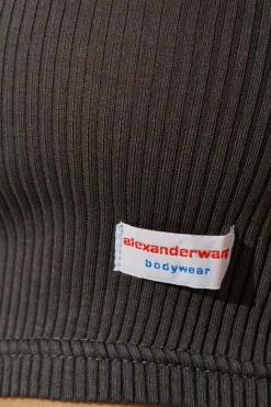 Alexander Wang SZARY Krótki top bieliźniany bez rękawów