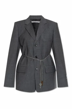Alexander Wang SZARY Marynarka z dekoracyjnym łańcuchem