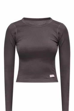 Alexander Wang SZARY Top bieliźniany z długimi rękawami