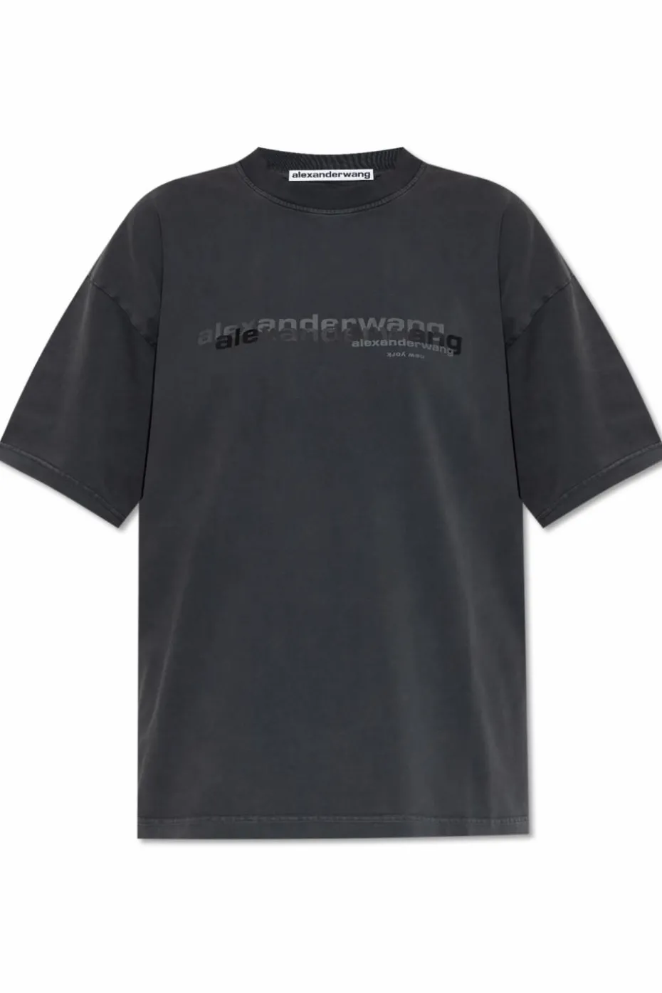 Alexander Wang SZARY T-shirt o luźnym kroju