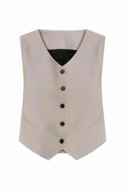 AllSaints beżowy Kamizelka ‘Aleida’