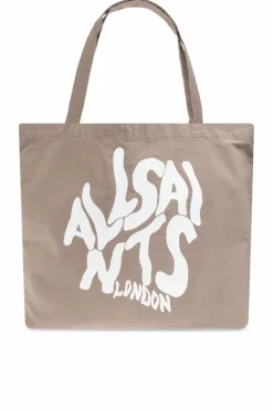 AllSaints beżowy Torba `Orlando` typu `shopper`
