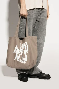 AllSaints beżowy Torba `Orlando` typu `shopper`