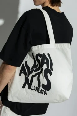 AllSaints BIAŁY Torba `Orlando` typu `shopper`