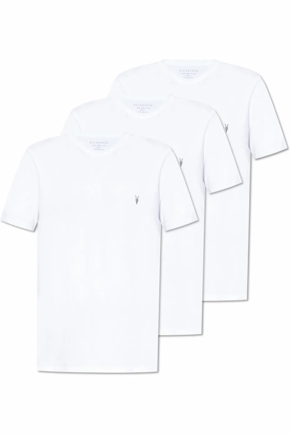 AllSaints BIAŁY Trójpak t-shirtów `Brace`