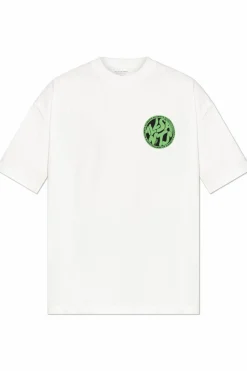 AllSaints BIAŁY T-shirt `Distortion`