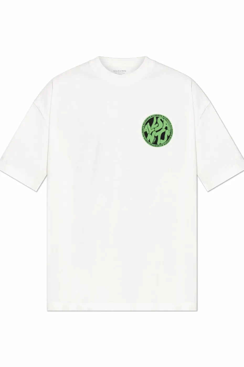 AllSaints BIAŁY T-shirt `Distortion`