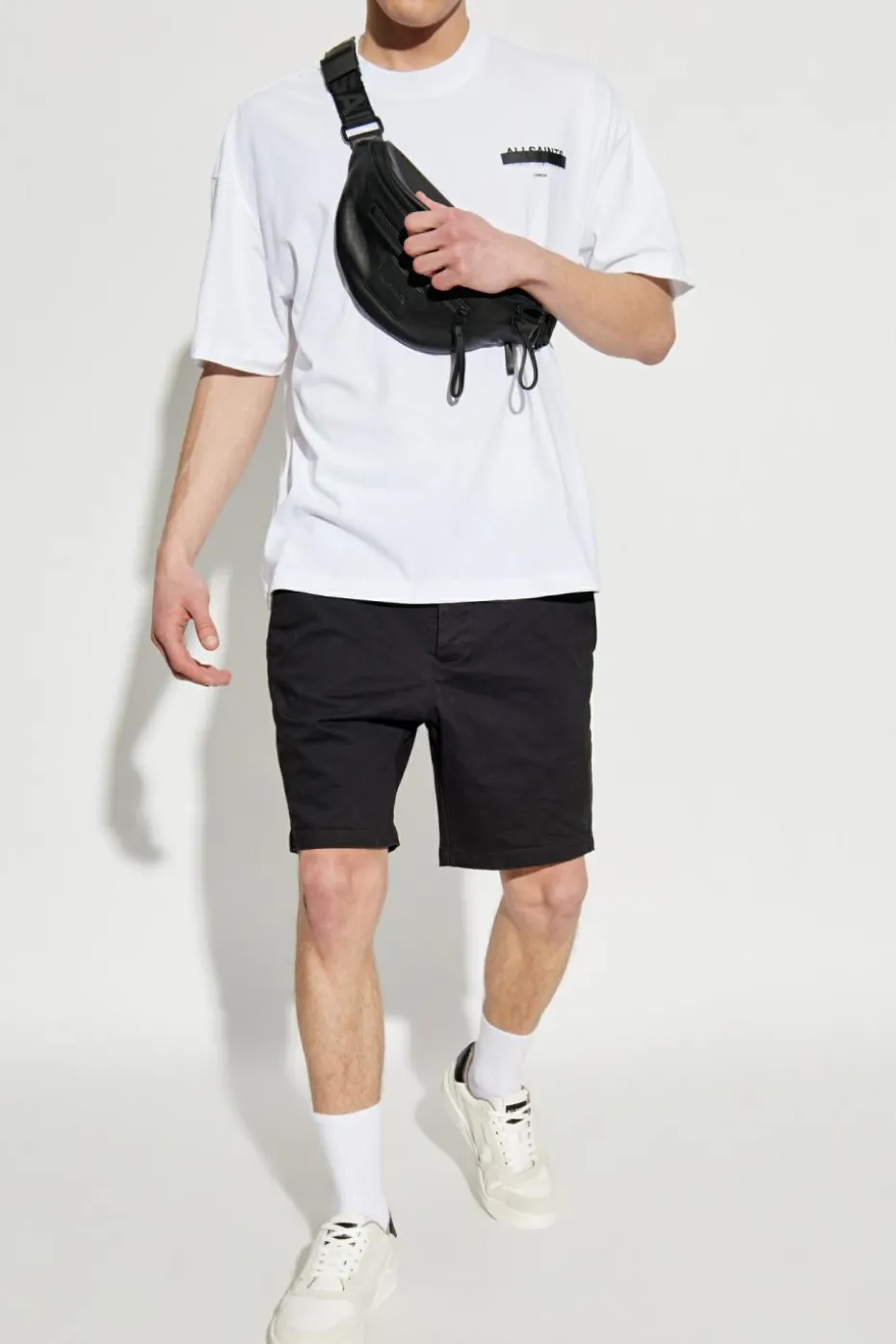 AllSaints BIAŁY T-shirt `Redact`