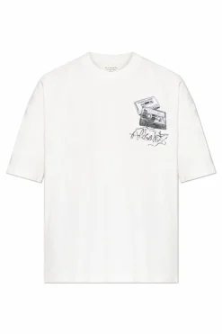 AllSaints BIAŁY T-shirt `Reel`