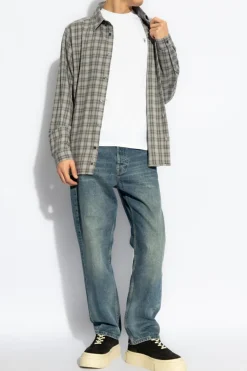 AllSaints BIAŁY T-shirt z logo 'Brace Tonic'