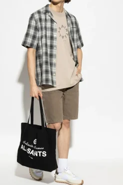 AllSaints BRĄZOWY Szorty `Alva`