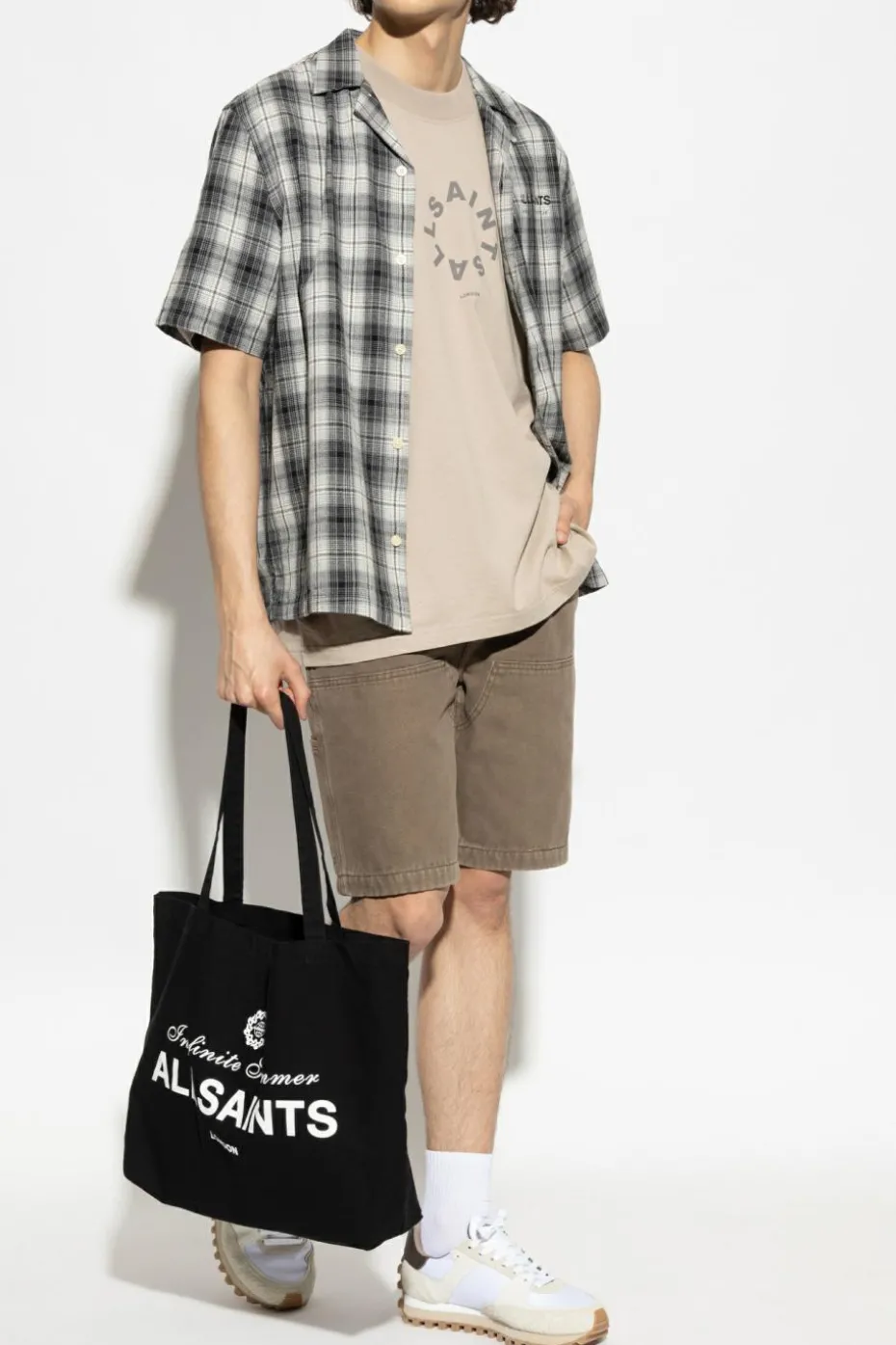 AllSaints BRĄZOWY Szorty `Alva`