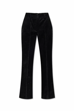AllSaints CZARNY Aksamitne spodnie `Sevenh`