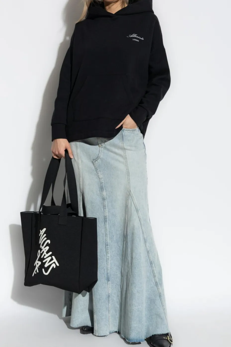 AllSaints CZARNY Bluza `Shkull`