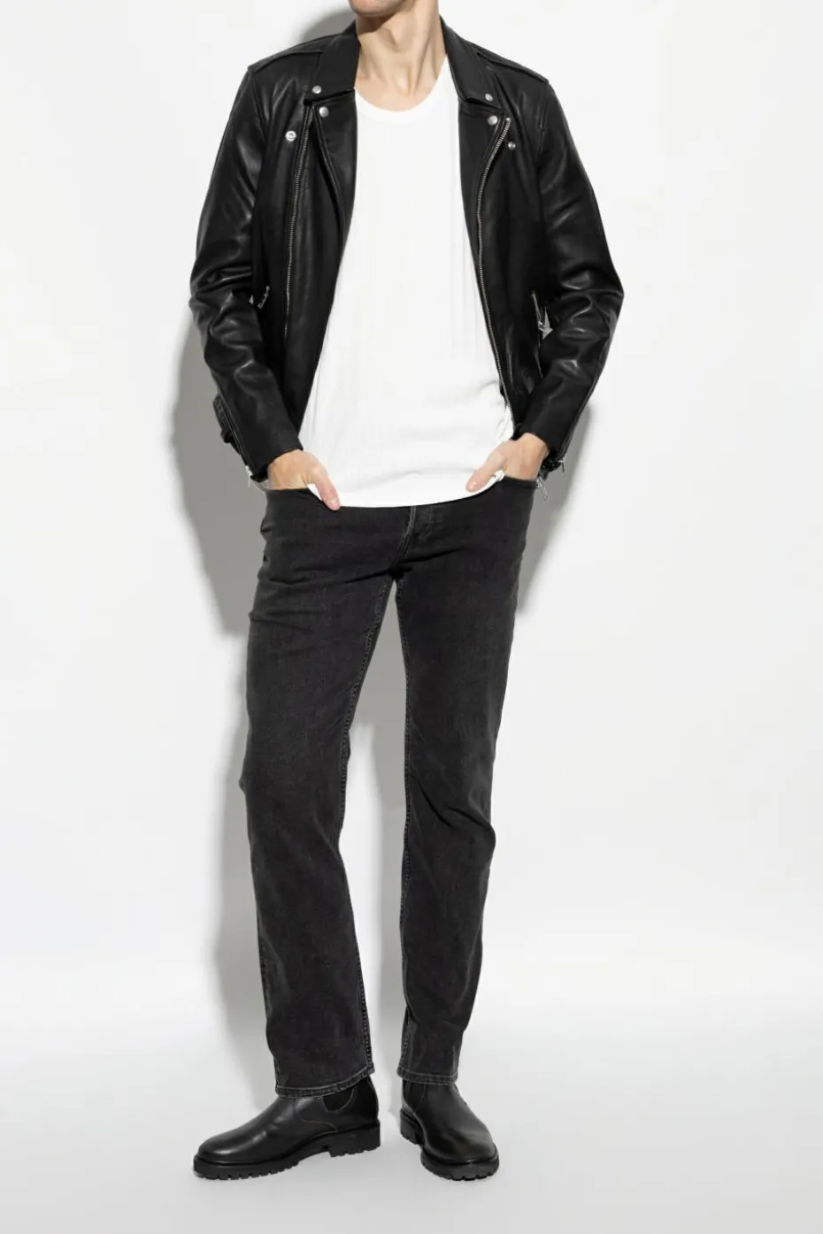 AllSaints CZARNY Jeansy `Iggy`