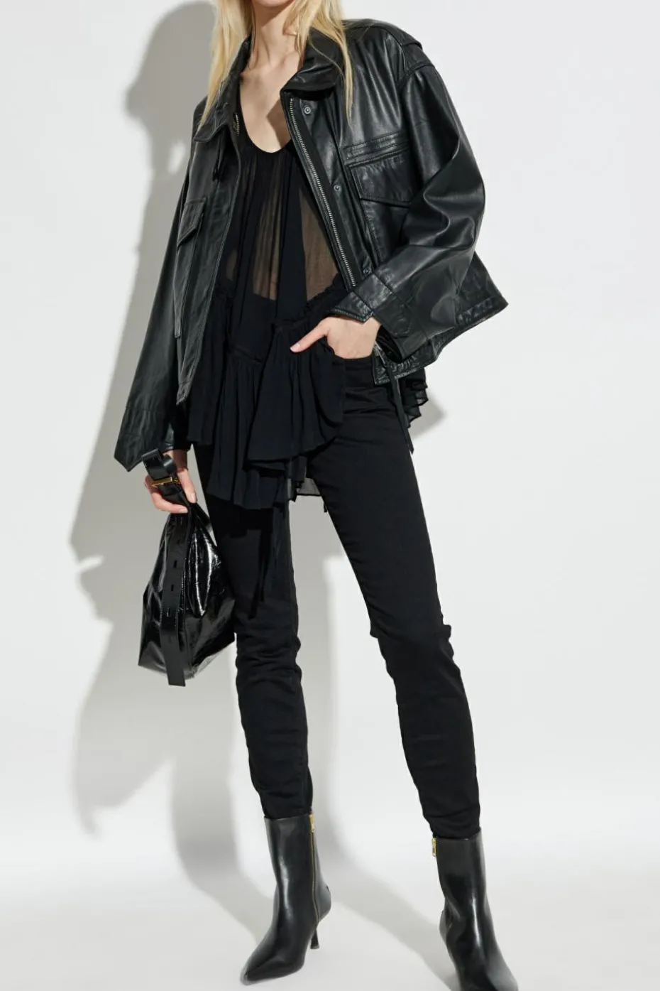 AllSaints CZARNY Jeansy `Miller`