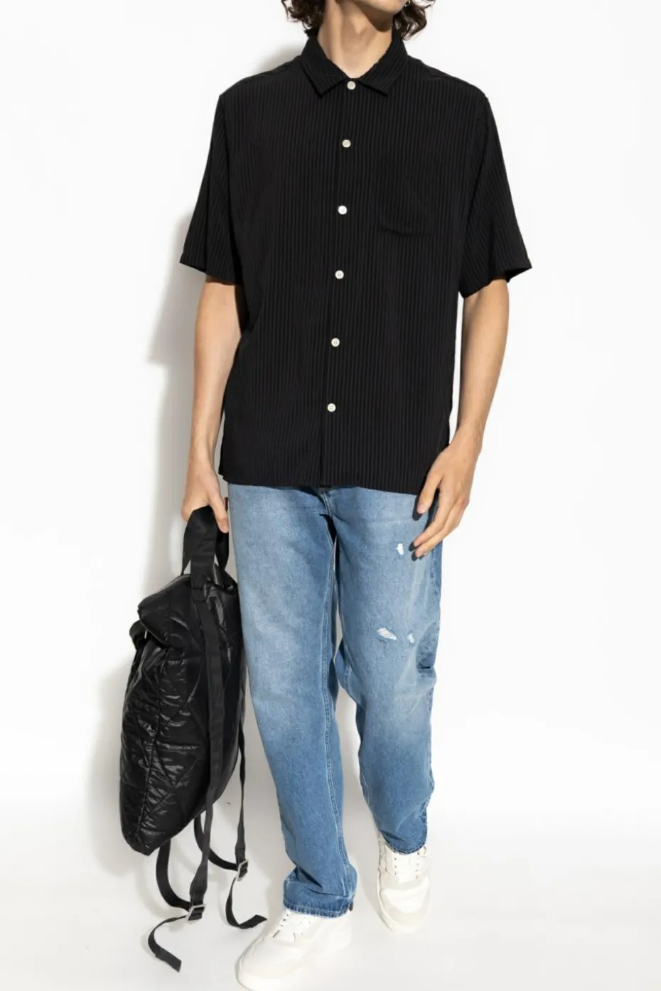 AllSaints CZARNY Koszula `Perry`