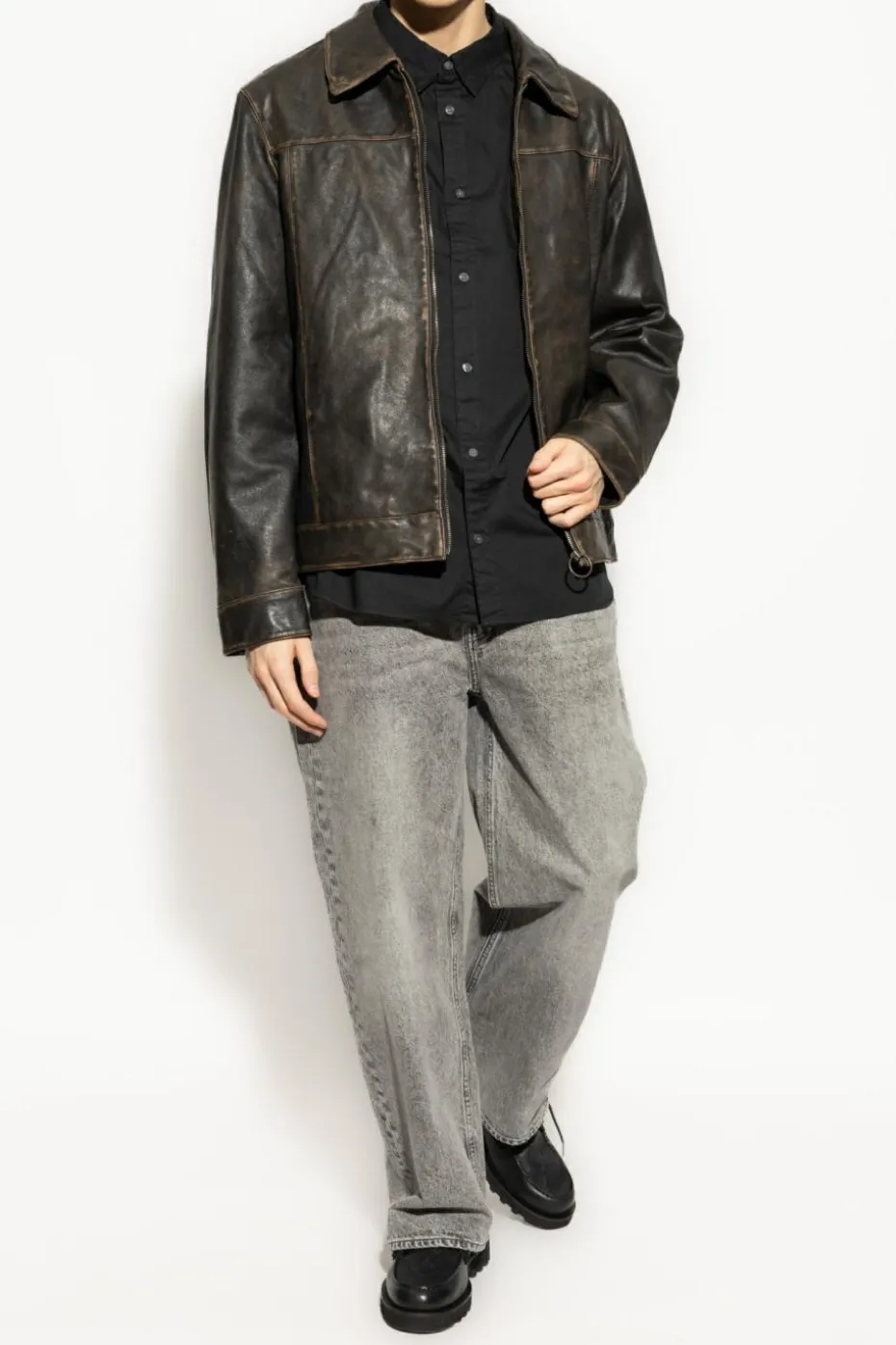 AllSaints CZARNY Koszula `Hawthorne`