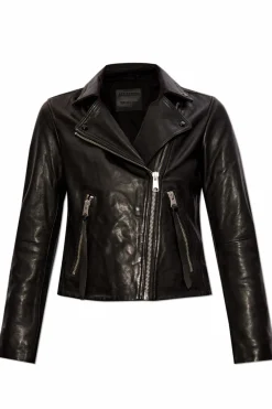 AllSaints CZARNY Kurtka 'Dalby' typu 'biker'