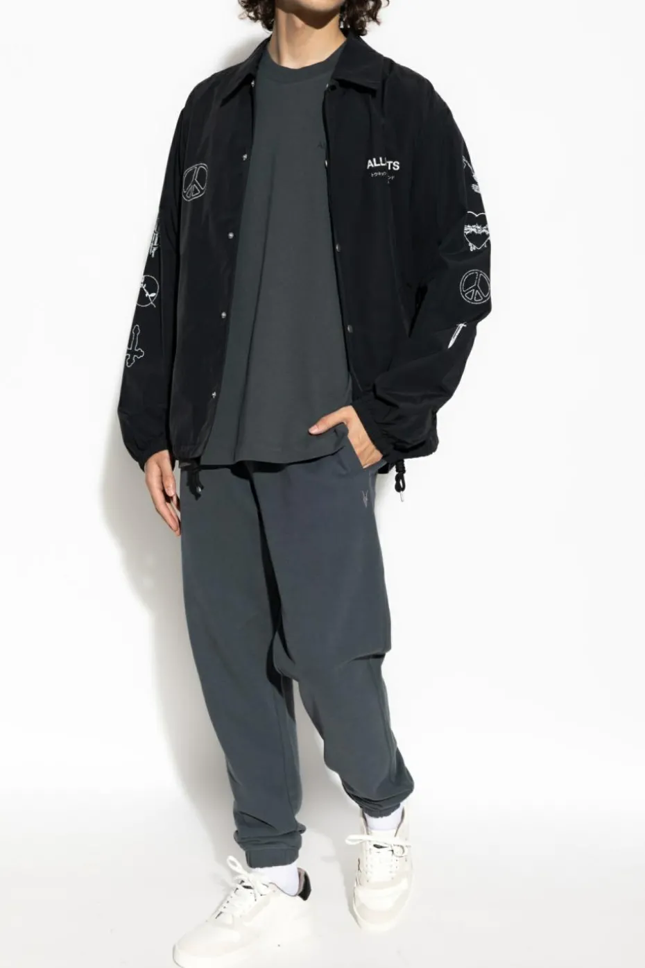 AllSaints CZARNY Kurtka `Orbital`