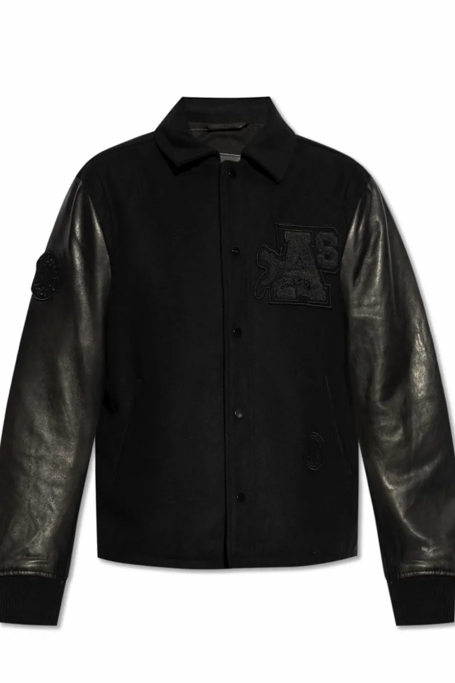 AllSaints CZARNY Kurtka `Warrenton`