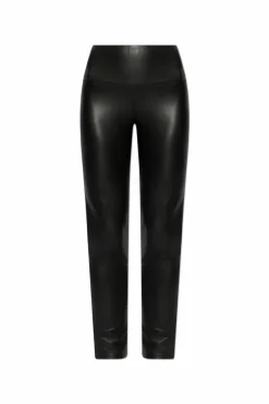 AllSaints CZARNY Leginsy `Cora` z eco skóry