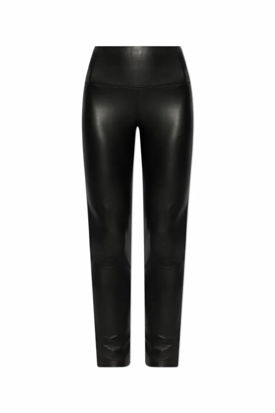 AllSaints CZARNY Leginsy `Cora` z eco skóry