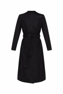 AllSaints CZARNY Płaszcz `Riley`