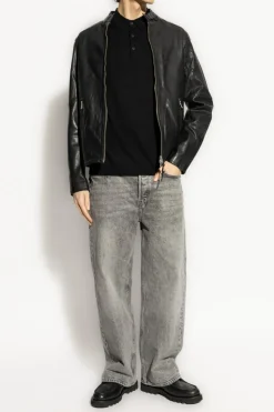 AllSaints CZARNY Polo `Mode`