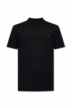 AllSaints CZARNY Polo ‘Mode’