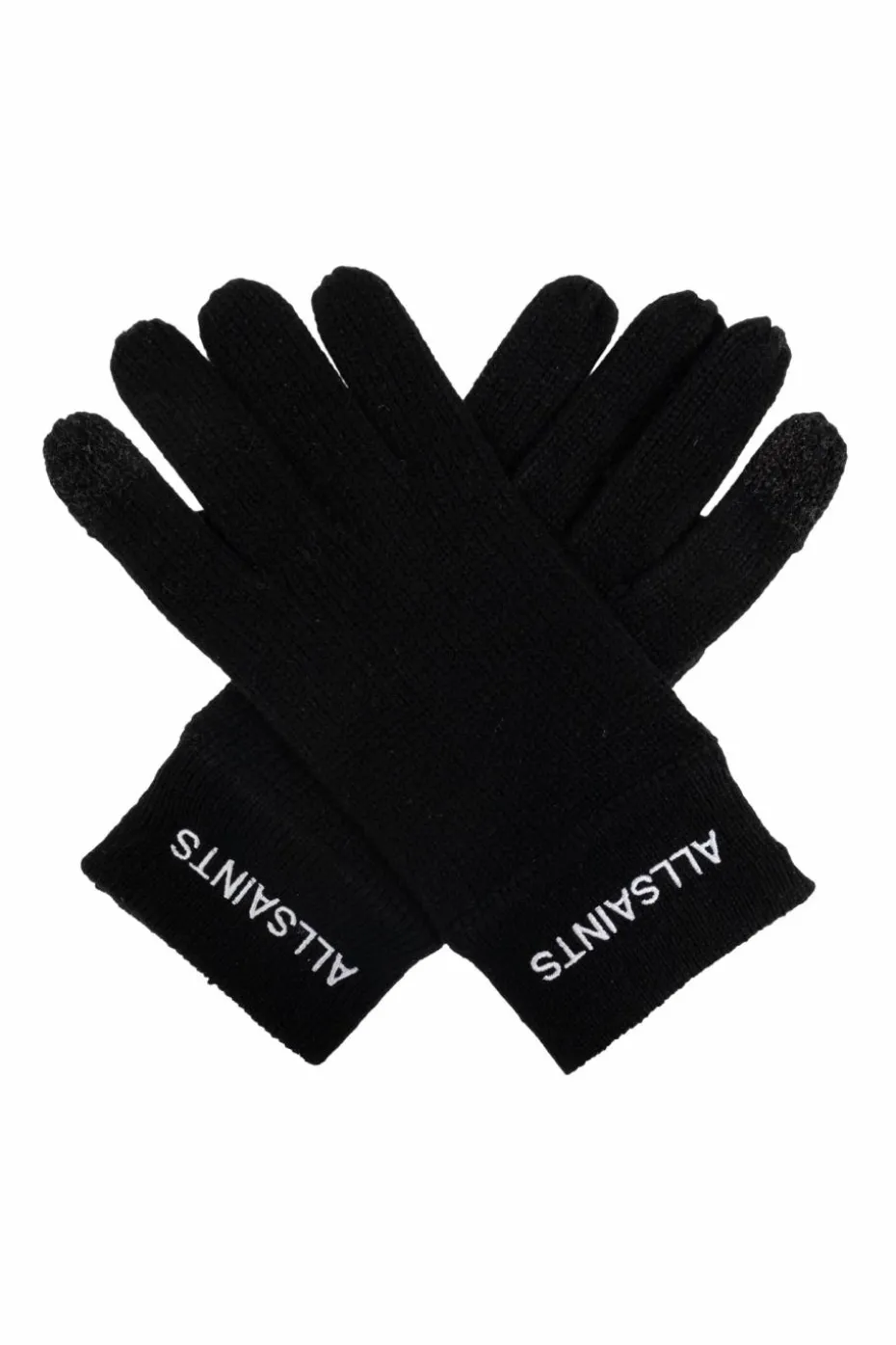 AllSaints CZARNY Rękawice z logo
