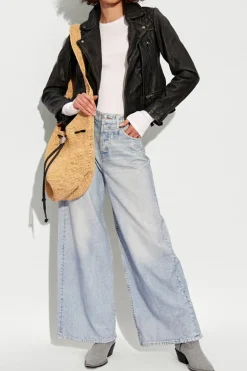 AllSaints CZARNY Skórzana kurtka 'Cargo'