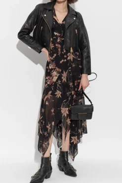 AllSaints CZARNY Skórzana kurtka `Elora`